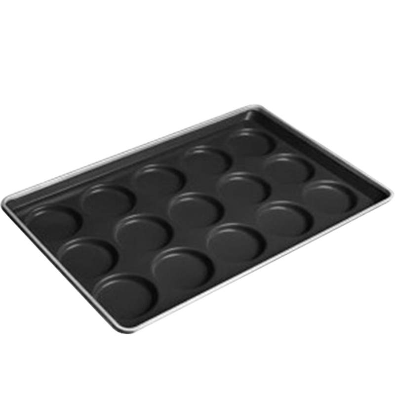 3.5 "15 arc hamburger baking tray (1000 series non stick)